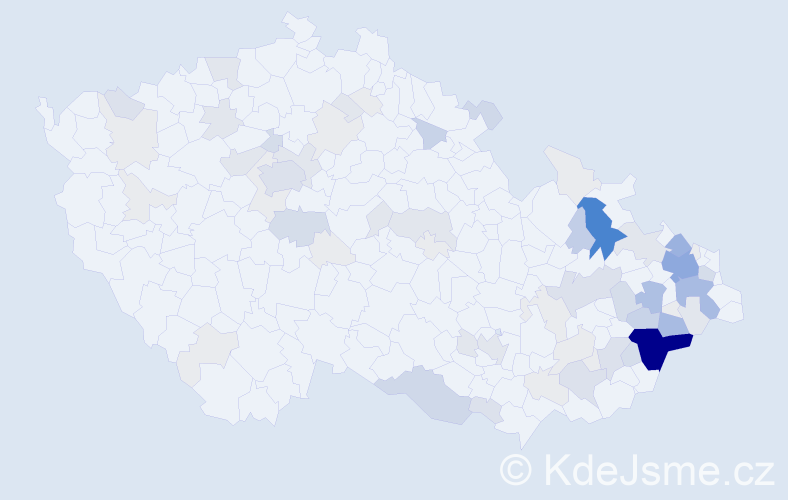 Příjmení: 'Černotová', počet výskytů 277 v celé ČR
