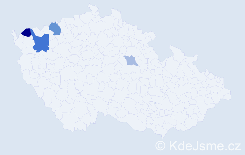 Příjmení: 'Bizzarriová', počet výskytů 7 v celé ČR