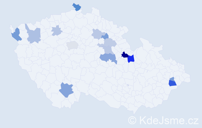 Příjmení: 'Kada', počet výskytů 41 v celé ČR