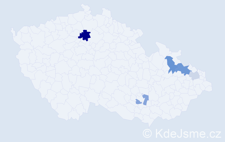 Příjmení: 'Vojtkuláková', počet výskytů 8 v celé ČR