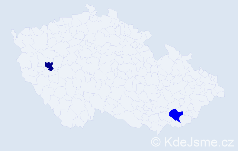 Příjmení: 'Kowaliwová', počet výskytů 3 v celé ČR