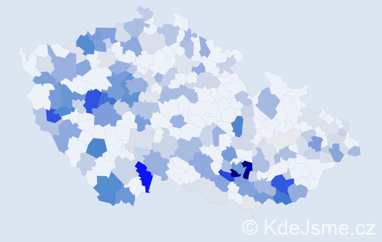 Příjmení: 'Franta', počet výskytů 656 v celé ČR