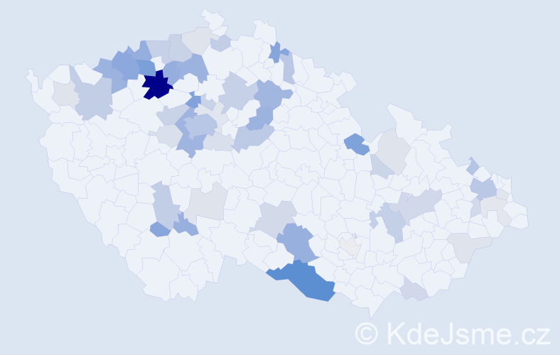 Příjmení: 'Neubertová', počet výskytů 168 v celé ČR