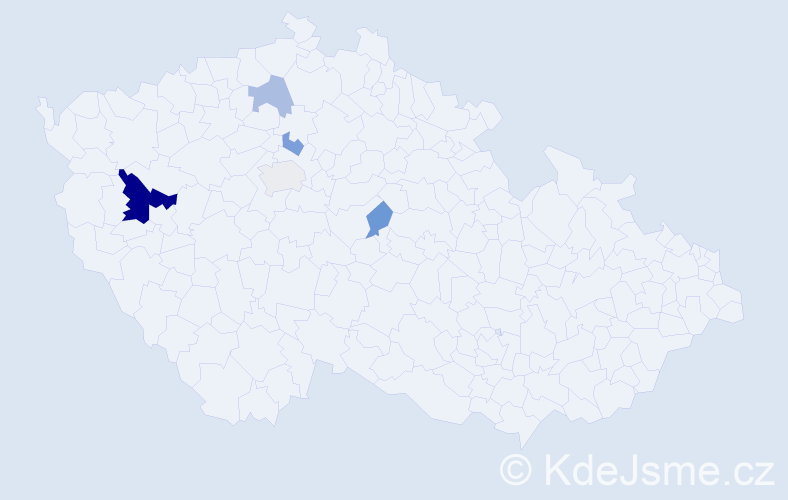 Příjmení: 'Verbičová', počet výskytů 10 v celé ČR