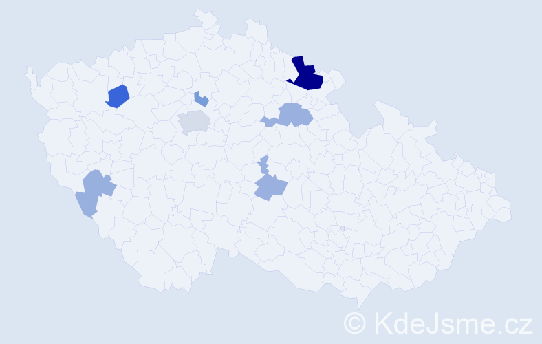 Příjmení: 'Lošová', počet výskytů 17 v celé ČR