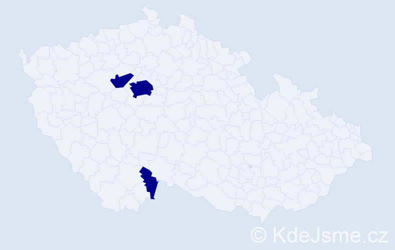 Příjmení: 'Barčiak', počet výskytů 3 v celé ČR