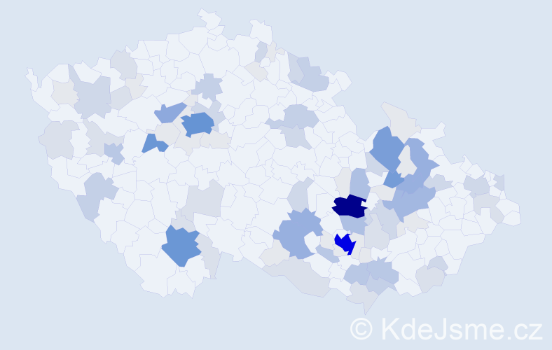 Příjmení: 'Kobylka', počet výskytů 336 v celé ČR