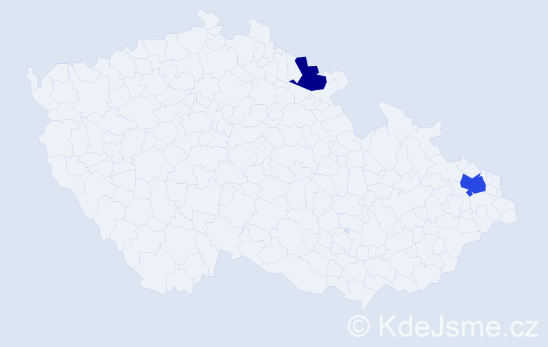 Příjmení: 'Žberovská', počet výskytů 3 v celé ČR