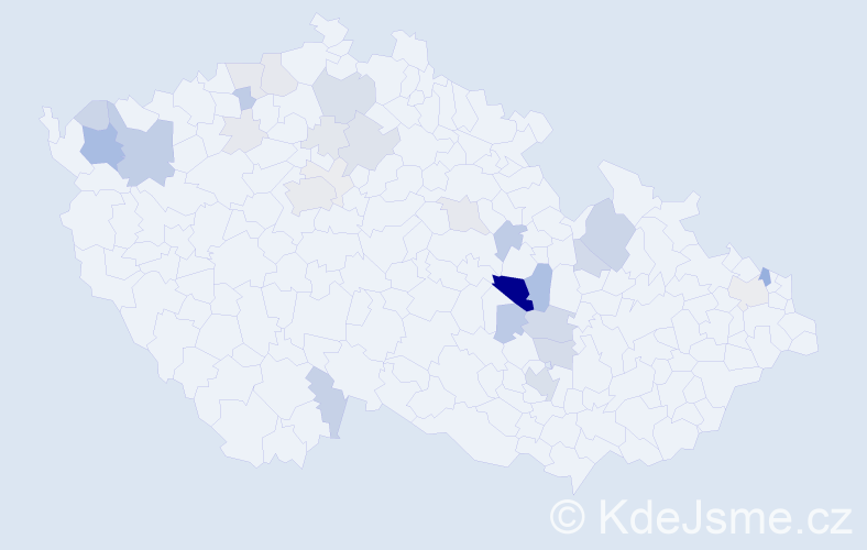 Příjmení: 'Neudert', počet výskytů 104 v celé ČR