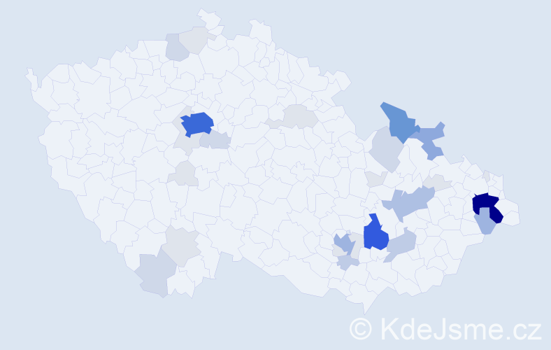 Příjmení: 'Dias', počet výskytů 119 v celé ČR