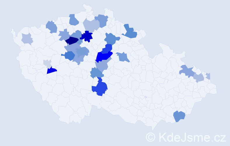 Příjmení: 'Liska', počet výskytů 79 v celé ČR