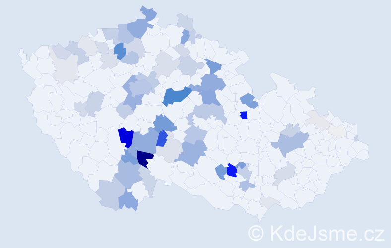 Příjmení: 'Neruda', počet výskytů 268 v celé ČR