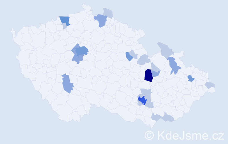 Příjmení: 'Appelová', počet výskytů 53 v celé ČR
