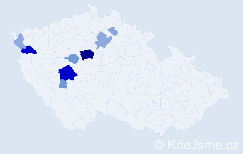 Příjmení: 'Mázdra', počet výskytů 35 v celé ČR