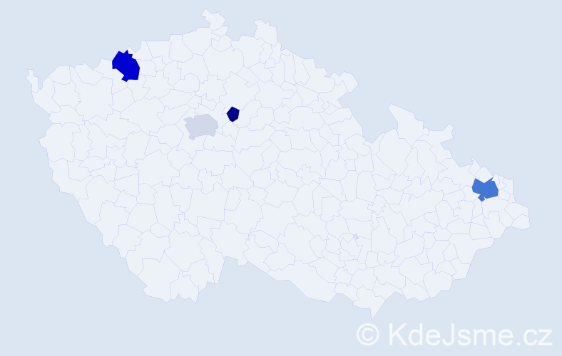 Příjmení: 'Maĺar', počet výskytů 11 v celé ČR