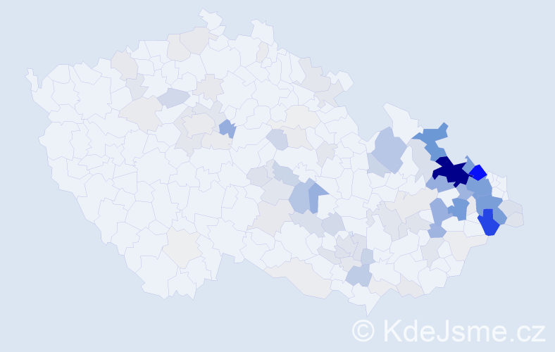 Příjmení: 'Matýsková', počet výskytů 424 v celé ČR