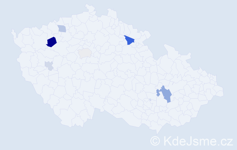 Příjmení: 'Erva', počet výskytů 9 v celé ČR