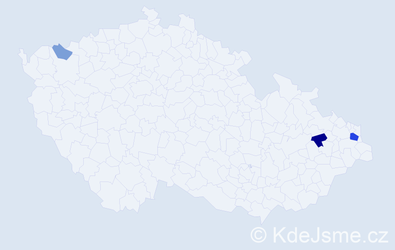 Příjmení: 'Rojovská', počet výskytů 9 v celé ČR