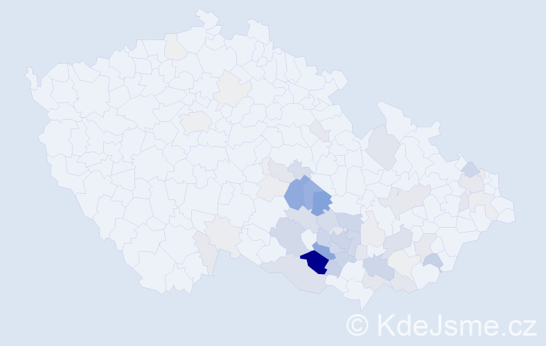 Příjmení: 'Mašová', počet výskytů 221 v celé ČR