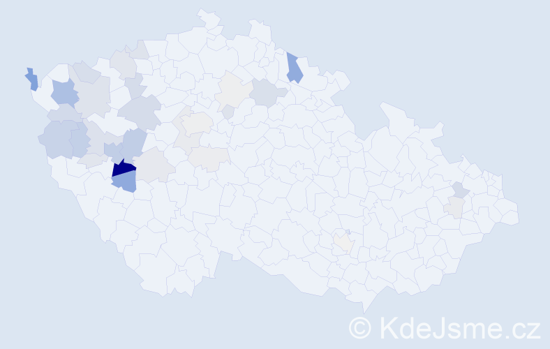 Příjmení: 'Šneberk', počet výskytů 117 v celé ČR