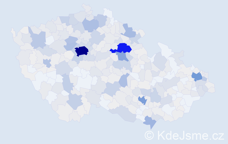 Příjmení: 'Košťálová', počet výskytů 1873 v celé ČR