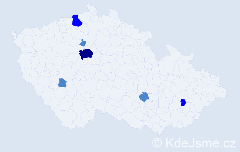 Příjmení: 'Khrystan', počet výskytů 10 v celé ČR