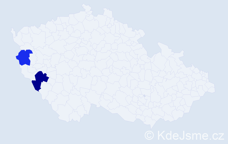 Příjmení: 'Lízancová', počet výskytů 3 v celé ČR