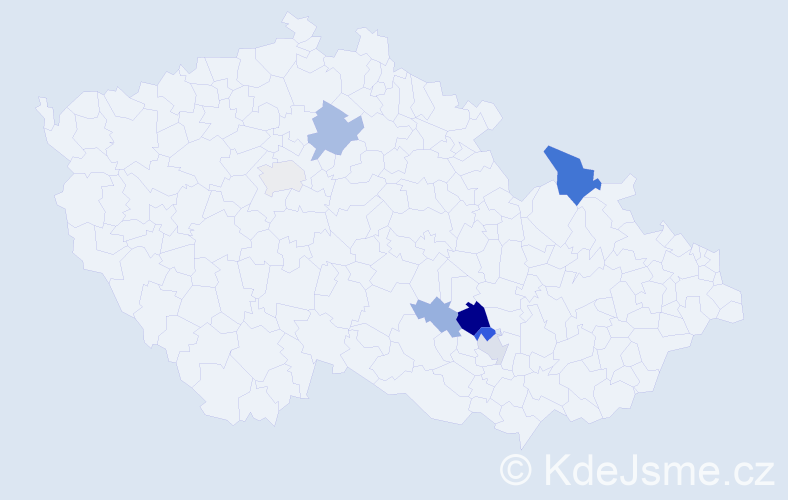 Příjmení: 'Krézková', počet výskytů 32 v celé ČR