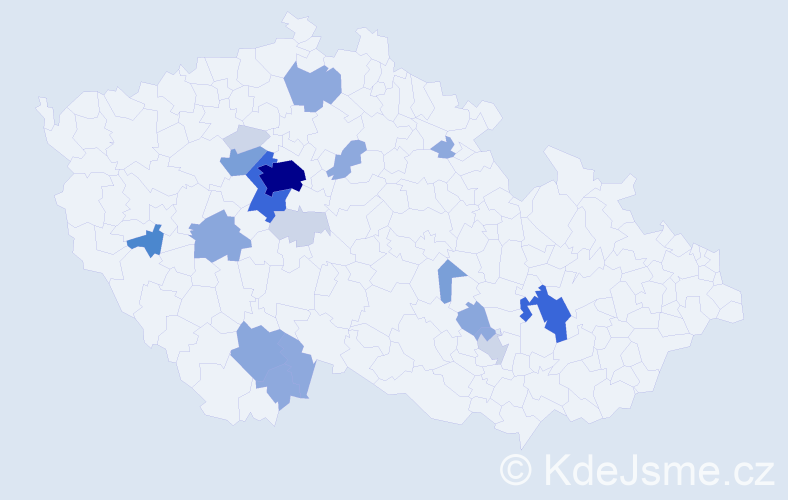 Příjmení: 'Heral', počet výskytů 69 v celé ČR