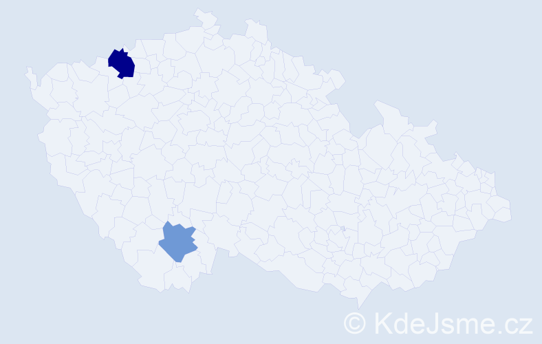 Příjmení: 'Parizeková', počet výskytů 3 v celé ČR