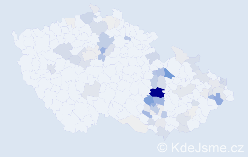 Příjmení: 'Lepka', počet výskytů 301 v celé ČR