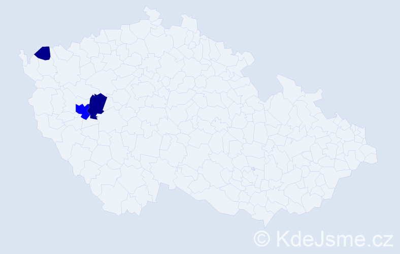 Příjmení: 'Metzková', počet výskytů 5 v celé ČR