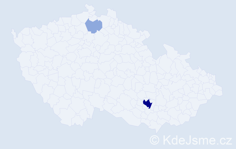 Příjmení: 'Klempiříková', počet výskytů 6 v celé ČR