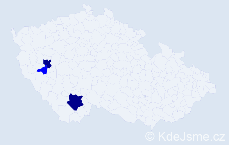 Příjmení: 'Rypplová', počet výskytů 5 v celé ČR