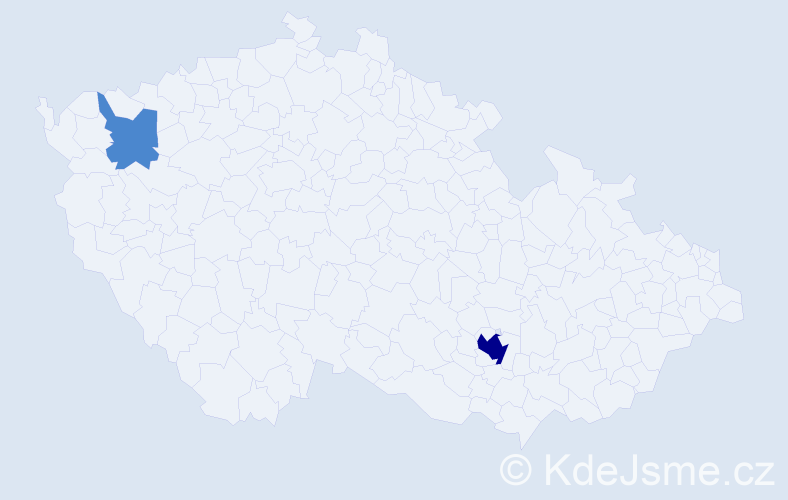 Příjmení: 'Rieblová', počet výskytů 4 v celé ČR