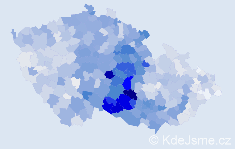 Příjmení: 'Doležal', počet výskytů 8828 v celé ČR