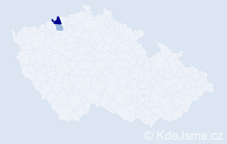 Příjmení: 'Klošová', počet výskytů 5 v celé ČR