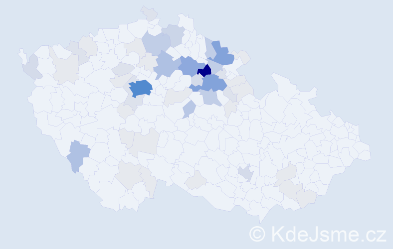 Příjmení: 'Hátle', počet výskytů 198 v celé ČR