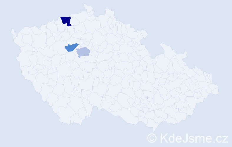 Příjmení: 'Ljubčenko', počet výskytů 5 v celé ČR
