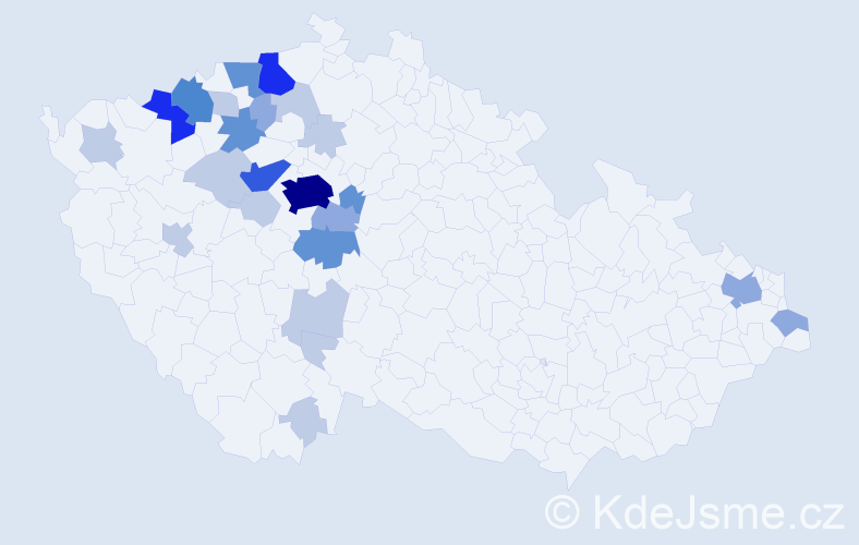 Příjmení: 'Miltner', počet výskytů 69 v celé ČR