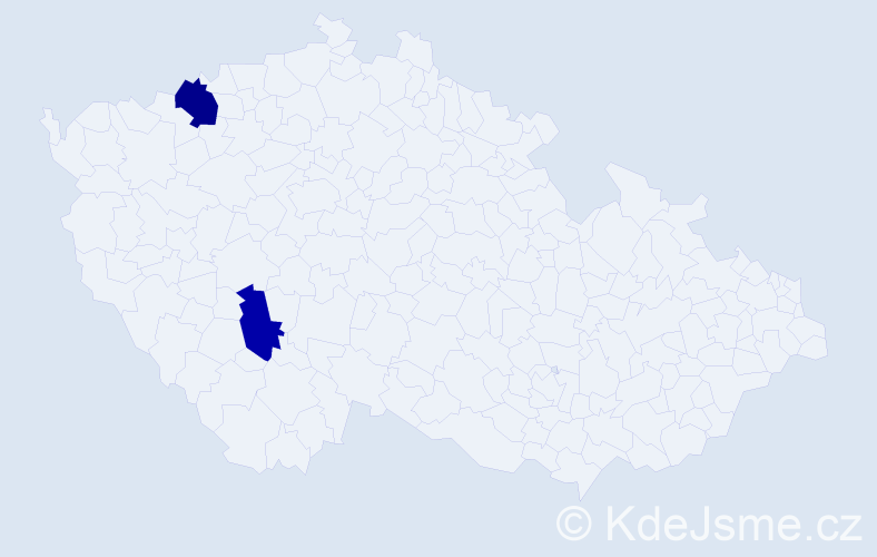 Příjmení: 'Kurstein', počet výskytů 5 v celé ČR