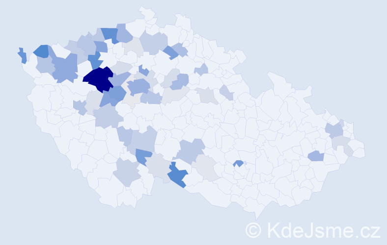 Příjmení: 'Tvrz', počet výskytů 233 v celé ČR