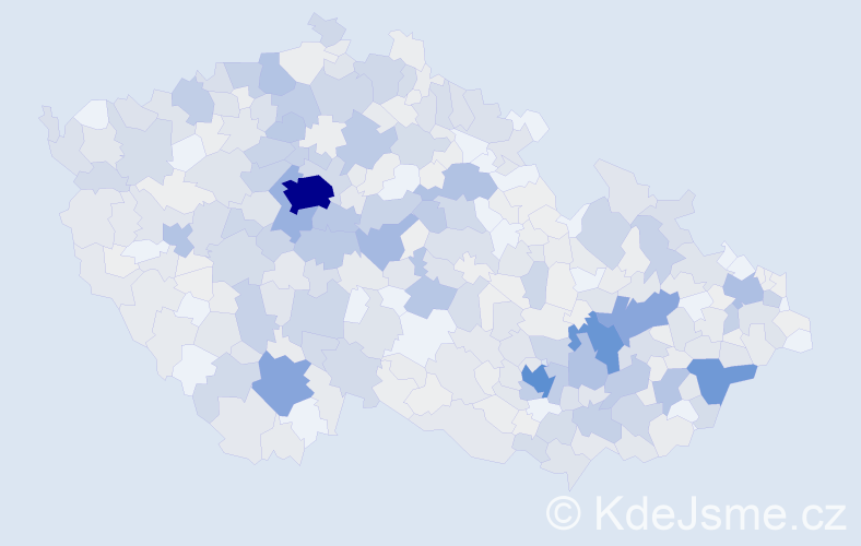 Příjmení: 'Kocourek', počet výskytů 2304 v celé ČR