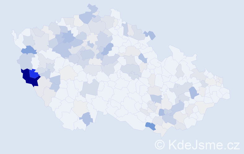 Příjmení: 'Ledvina', počet výskytů 563 v celé ČR
