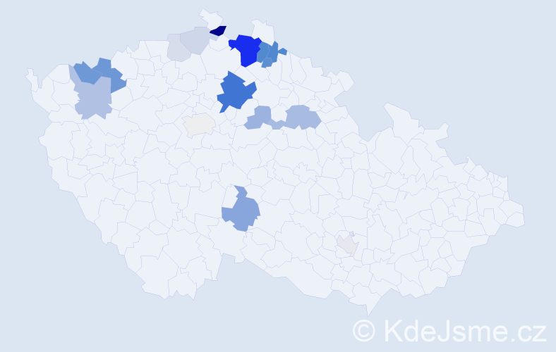 Příjmení: 'Bitmanová', počet výskytů 52 v celé ČR