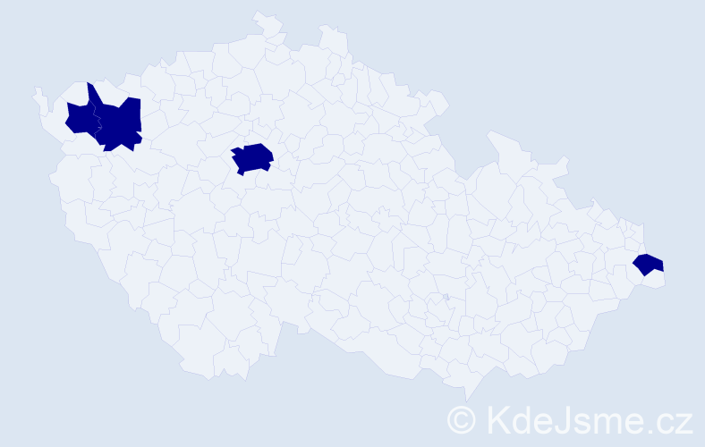 Příjmení: 'Bičaniková', počet výskytů 4 v celé ČR