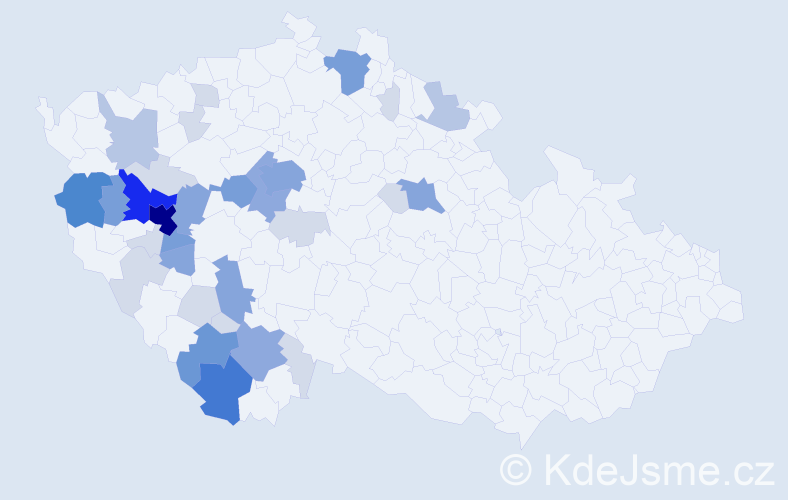 Příjmení: 'Kajer', počet výskytů 113 v celé ČR