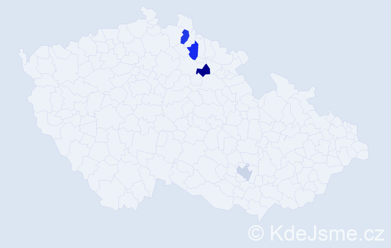 Příjmení: 'Sklenčka', počet výskytů 5 v celé ČR