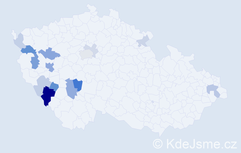 Příjmení: 'Sulanová', počet výskytů 29 v celé ČR