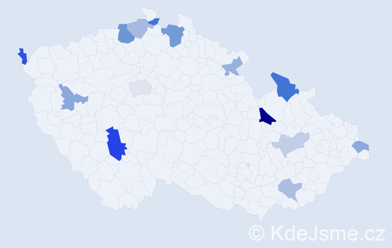 Příjmení: 'Basarabová', počet výskytů 24 v celé ČR